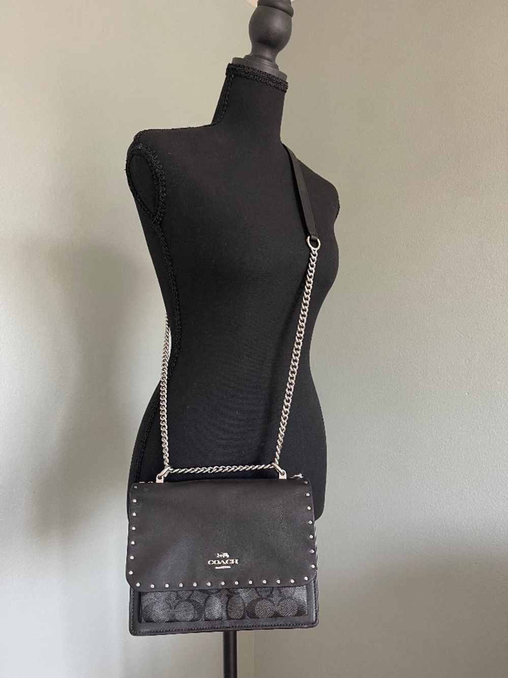 COACH KLARE CROSSBODY IN SIGNATURE CANVAS WITH RIVETS